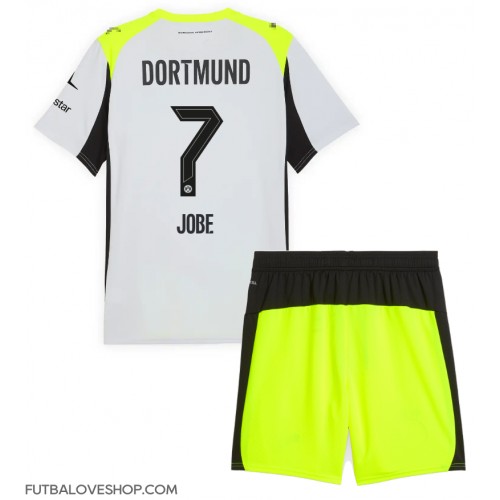 Dres Borussia Dortmund Jobe Bellingham #7 Preč pre deti 2025-26 Krátky Rukáv (+ trenírky)
